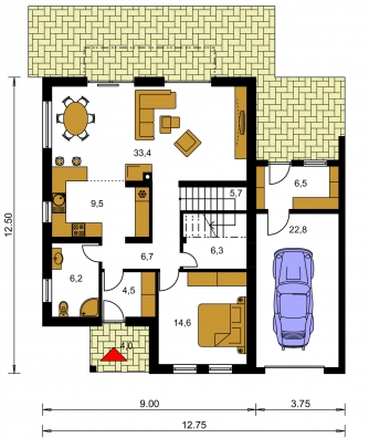 Mirror image | Floor plan of ground floor - STYL 2